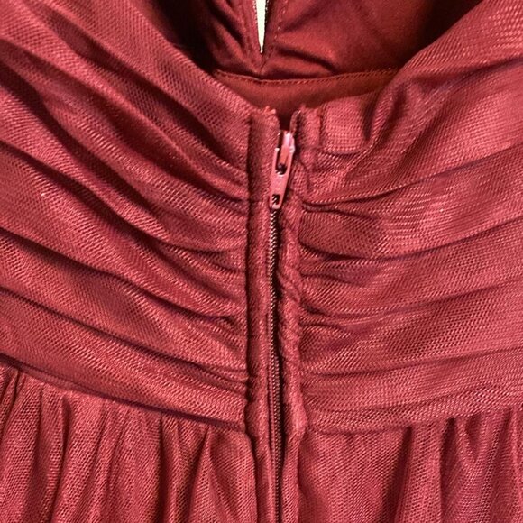 CITY STUDIOS Juniors' Emma Pleated-Bodice Notched-Neck Gown - Picture 6 of 10